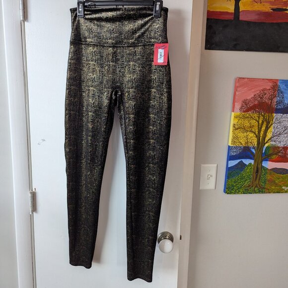 SPANX Pants - SPANX Velvet Shine Sparkle Shimmer Leggings Size Large NWT